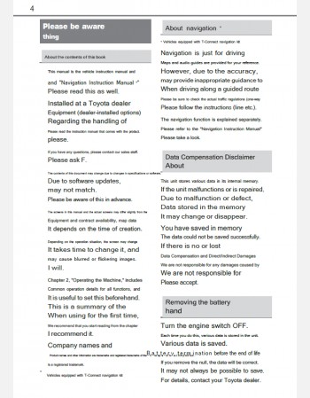 toyota gran ace 2021-2022 navigation & multimedia system manual in english
